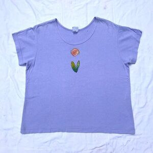 Vintage 90s Odile Women’s Lilac T-shirt Tee